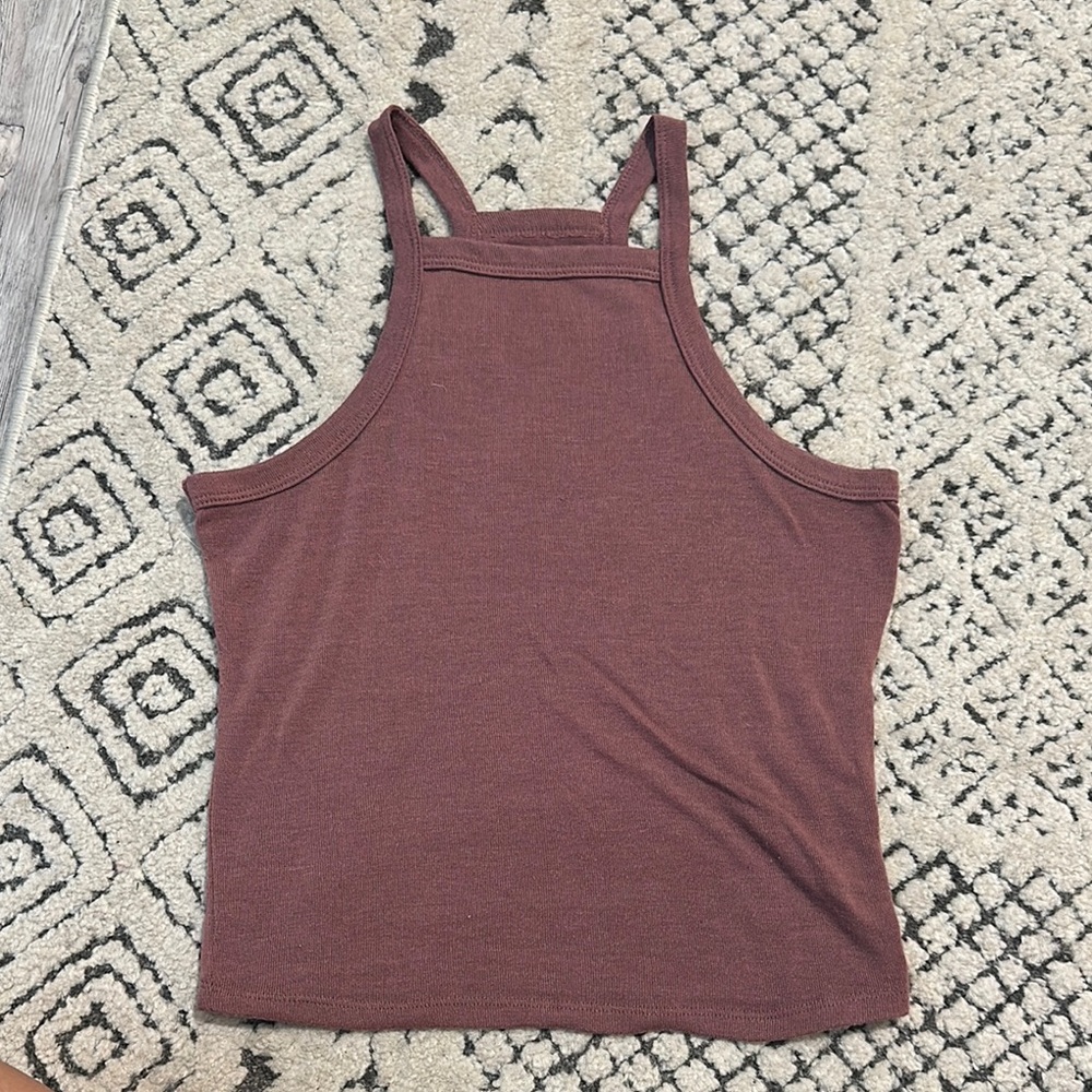Fitted Pink Sleeveless Tank Top